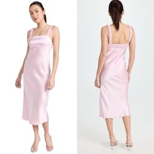 Amanda Uprichard Hayley Silk Dress Light Pink